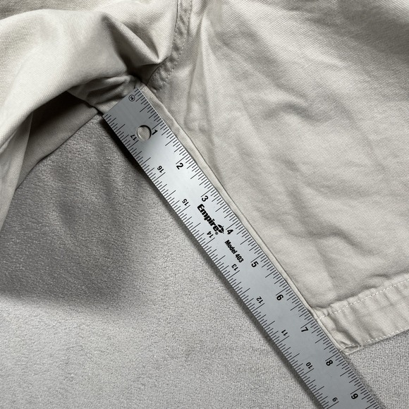 VTG Columbia Cargo Shorts Women's 10 Ivory 100% Cotton Zip-Fly Snap‎ Button - Picture 10 of 10